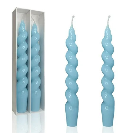 Spiral Taper Candle White Candlesticks, 7.5 Inch Short Tapered Candles Cute Candle Sticks Small Twisted Candlestick for Dinner Holiday Wedding Valentines Party Gifts | Walmart (US)
