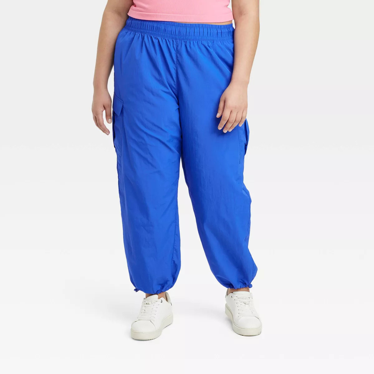 Women's High-Rise Cargo Parachute Pants - All In Motion™ | Target