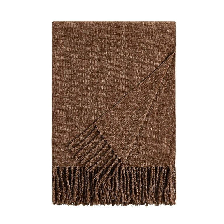 Bourina Chenille Brown Throw Blanket for Couch, Suitable for Adult, Soft and Lightweight, 50"⨉6... | Walmart (US)