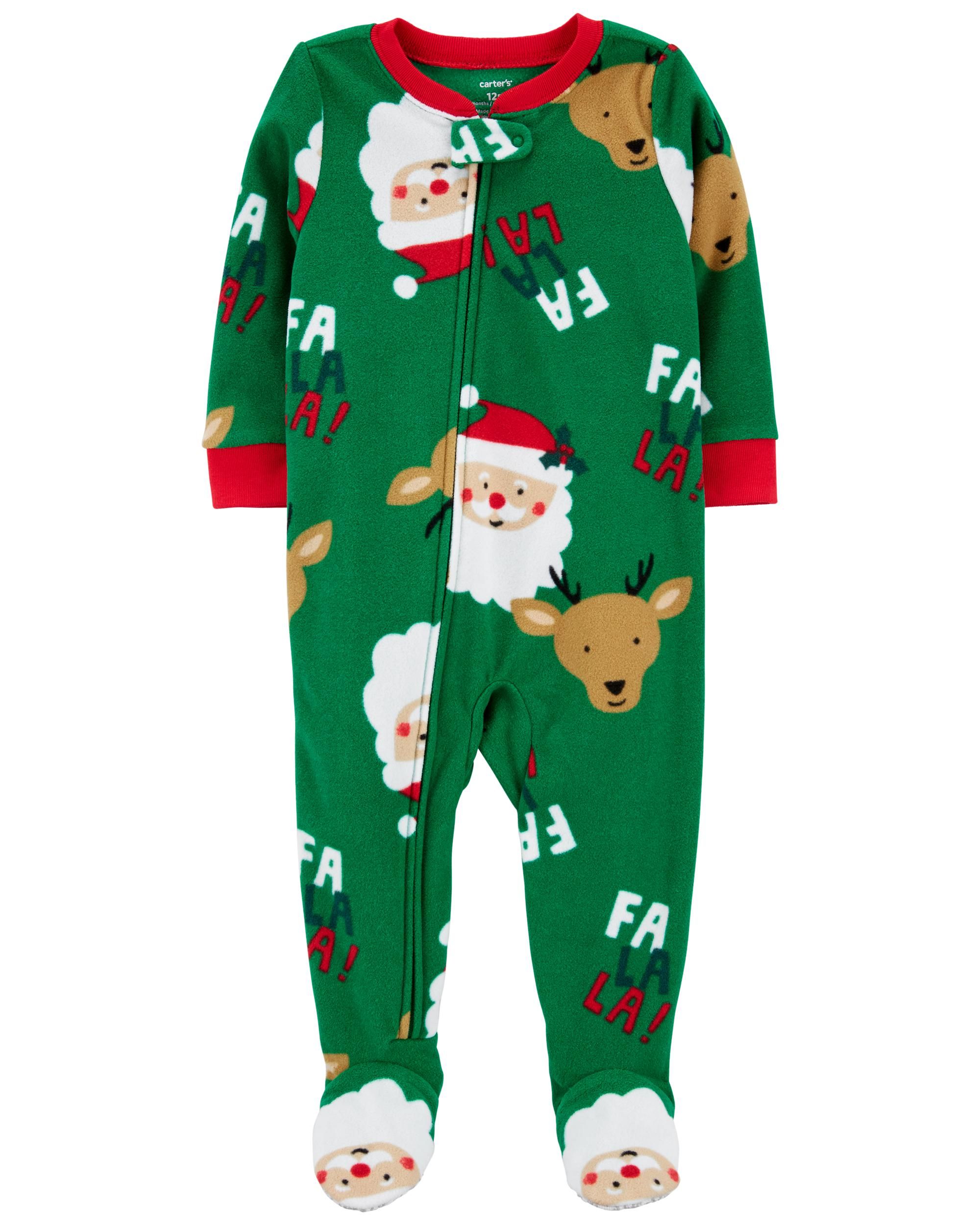 1-Piece Santa Fleece Footie PJs | Carter's