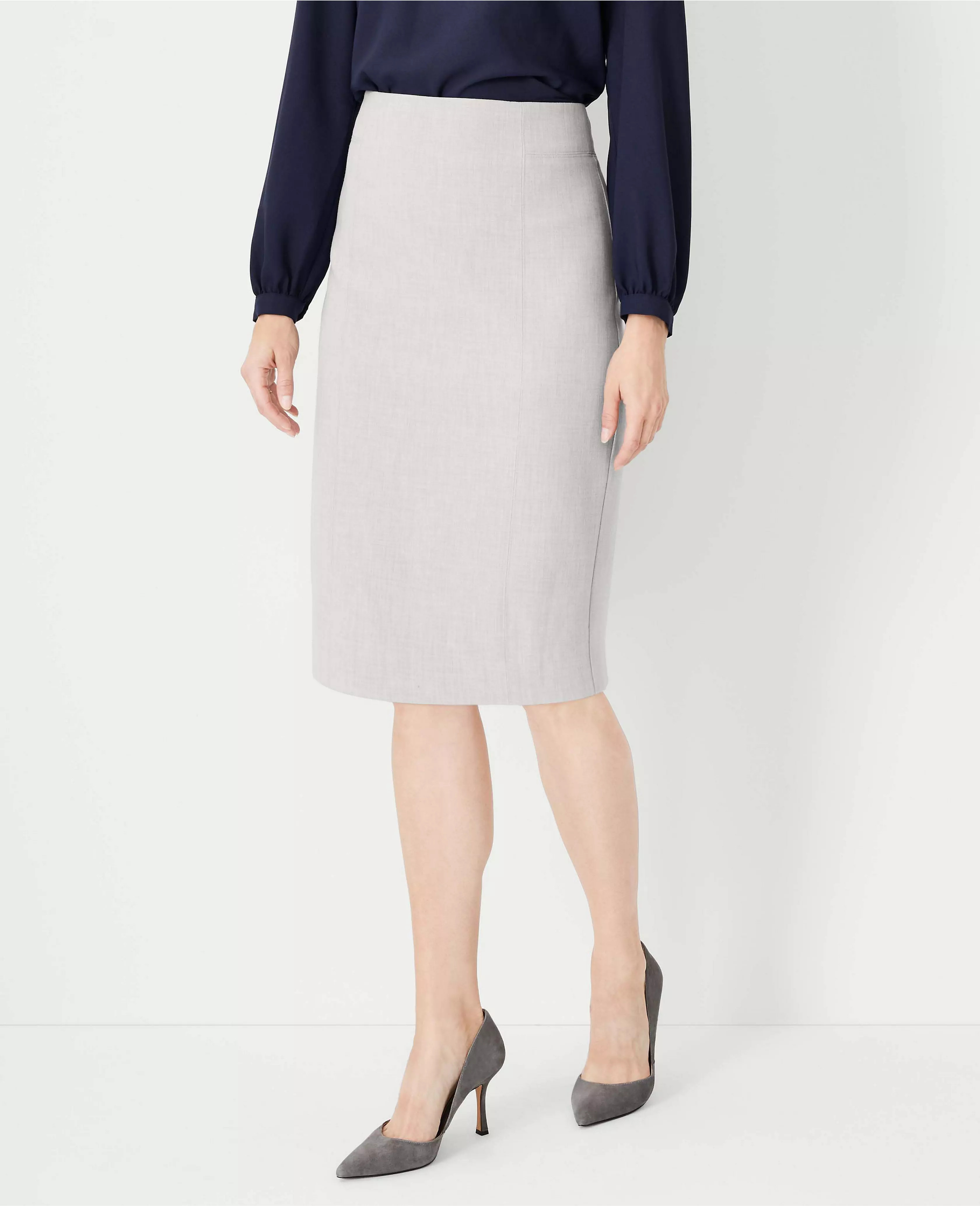 The High Waist Seamed Pencil Skirt in Bi-Stretch | Ann Taylor (US)