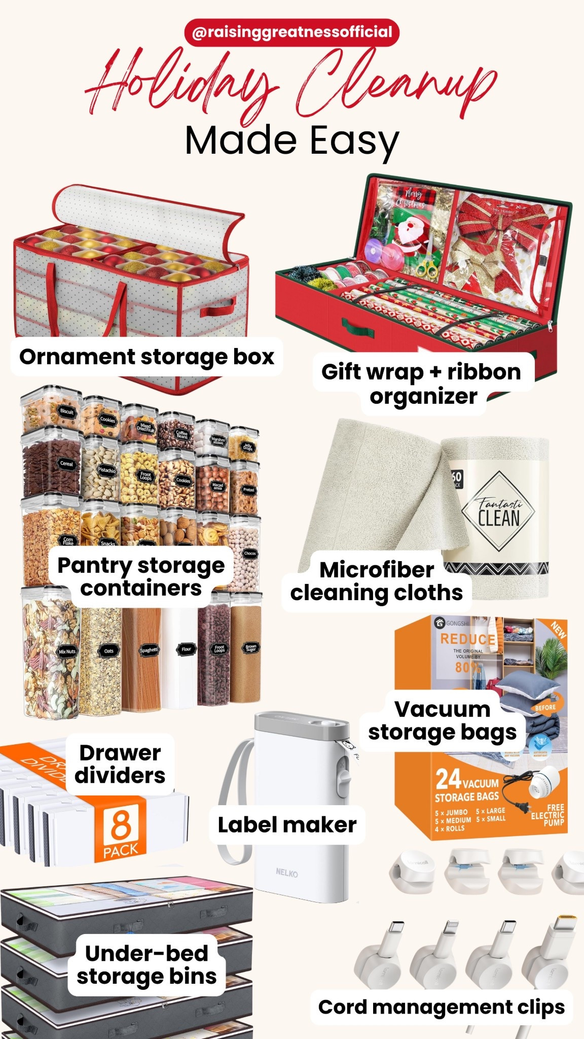 Make post-holiday cleanup simple and stress free with these organizing essentials and smart cleaning tools. From storage finds to kitchen organization and quick tidy solutions, these Amazon favorites help you refresh your space and start the new year feeling organized and clutter free. ✨🧺

#HolidayCleanup #HomeOrganization #NewYearRefresh #OrganizingIdeas #CleanHomeTips #AmazonFavorites #HolidayAftermath #DeclutterYourHome #OrganizedLiving #HomeEssentials

#LTKGiftGuide #LTKSeasonal #LTKHoliday