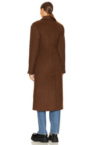 L'Academie x Marianna Long Coat in Espresso Brown from Revolve.com | Revolve Clothing (Global)