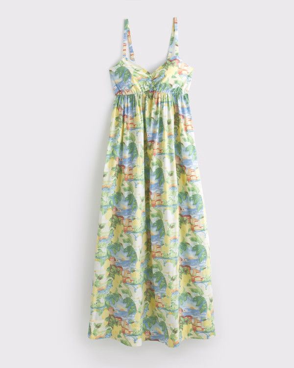 Sweetheart Babydoll Maxi Dress | Abercrombie & Fitch (US)