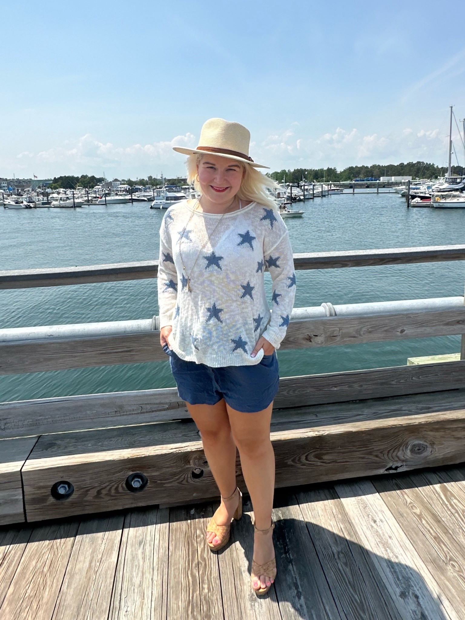 My Memorial Day ootd. How cute is this star sweater? 

#LTKootd #LTKSeasonal #LTKPetite