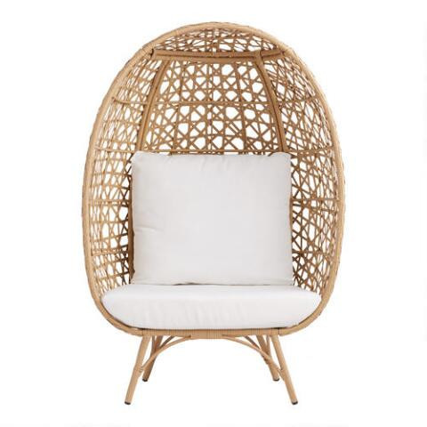 Bonaire All Weather Wicker Stationary Outdoor Egg Chair | World Market