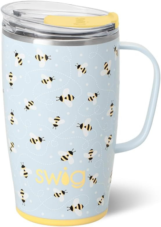 Swig Life 18oz Travel Mug, Insulated Tumbler with Handle and Lid, Cup Holder Friendly, Dishwasher... | Amazon (US)