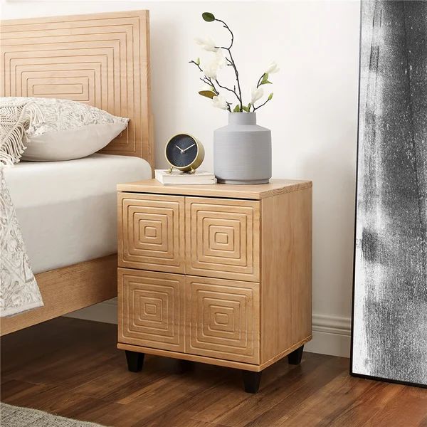 Davar 21.65'' Tall 2 - Drawer Nightstand in Natural | Wayfair Professional