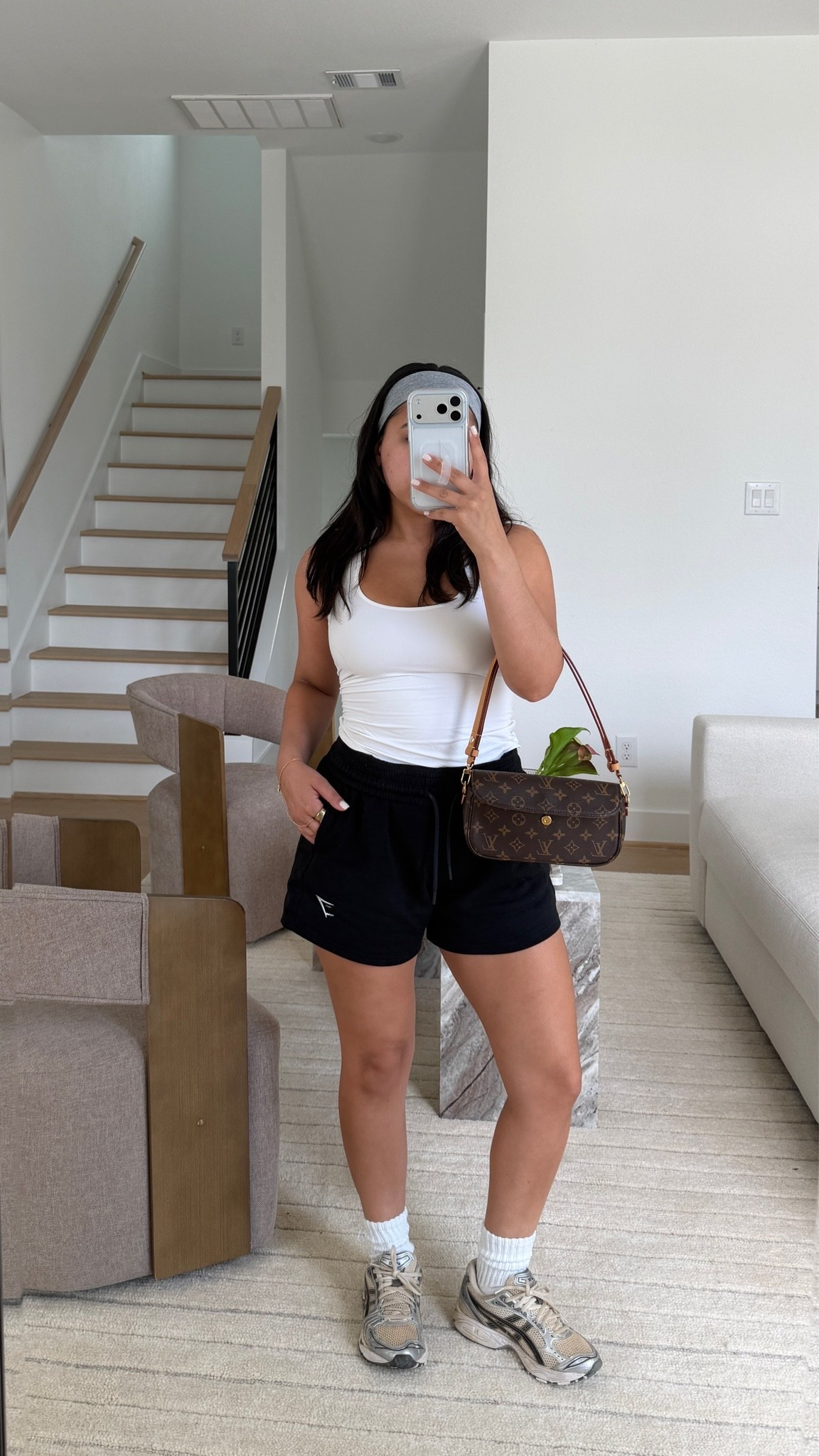 Tank: small
Swear shorts: small
Headband
Sneakers: 6.5 women 
LV wallet on chain

#LTKdayinmylife #LTKgrwm #LTKootd