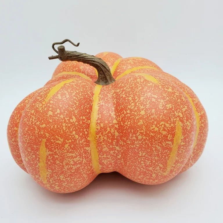 Way to Celebrate Harvest Cream with Orange Fairytale Pumpkin 9"L X 8"W X 6"H - Walmart.com | Walmart (US)