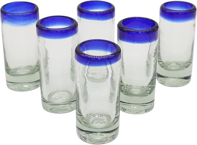 Azuleho Shot Glasses - Tequila Glasses - Mexican Hand Blown Tequila Shot Glass Set - Shots Glass ... | Amazon (US)