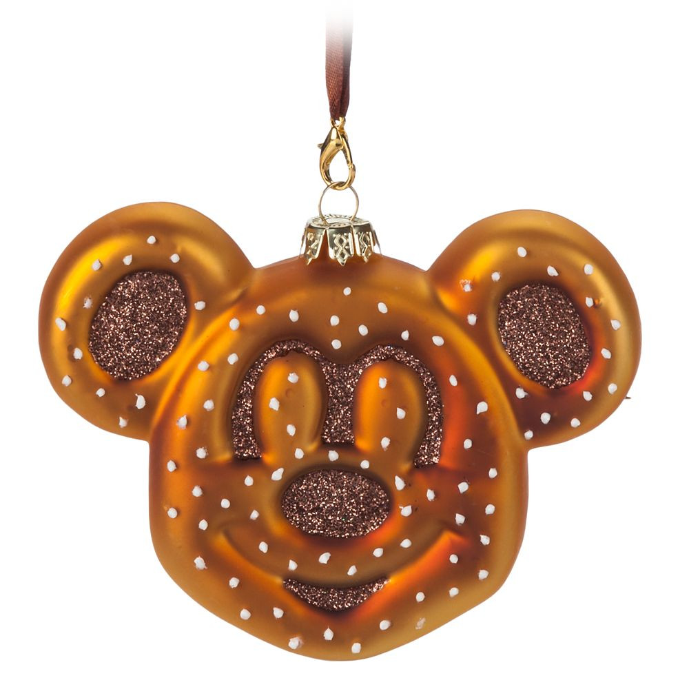 Mickey Mouse Pretzel Glass Ornament | Disney Store