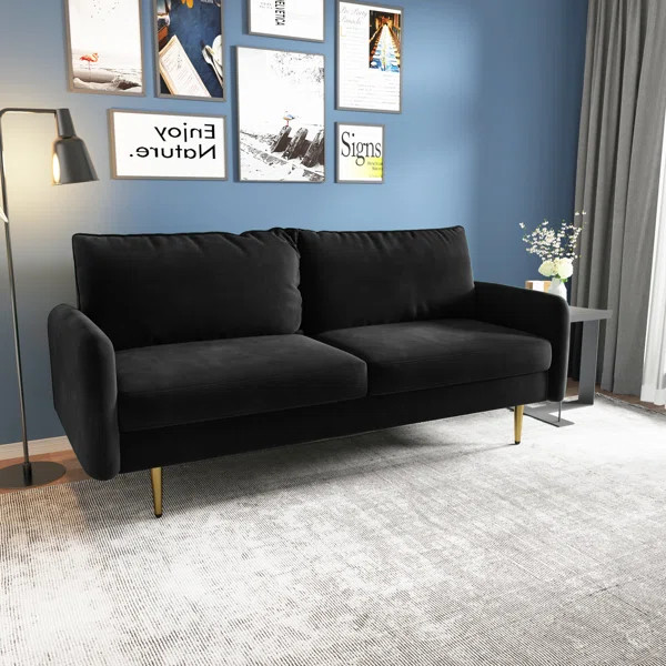 Blairsville Velvet Round Arm Sofa | Wayfair North America