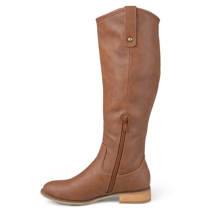 Journee Collection Womens Taven Stacked Heel Riding Boots | Target