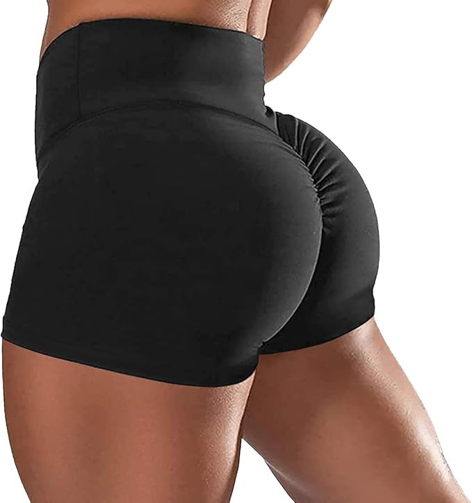 Workout Shorts for Women Sexy Ruched Butt Lifting High Waisted Yoga Athletic Gym Fitness Seamless... | Amazon (US)