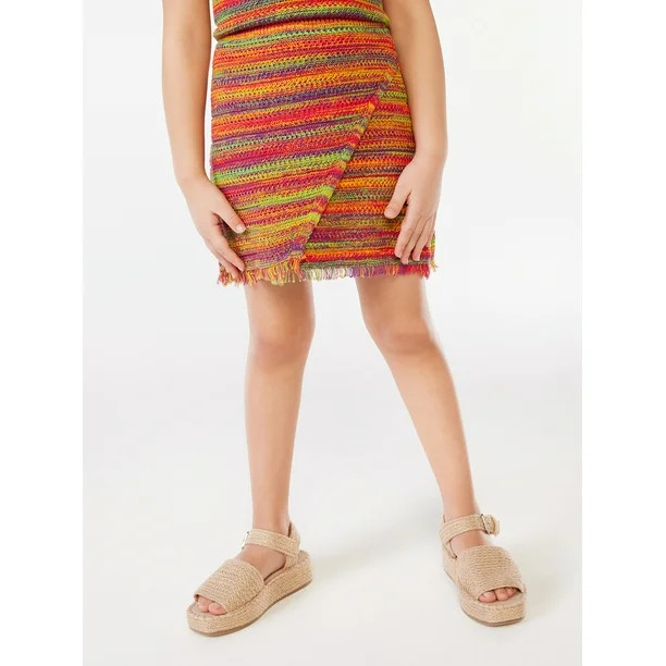 Scoop Girls Wrap Crochet Skirt, Sizes 4-16 | Walmart (US)