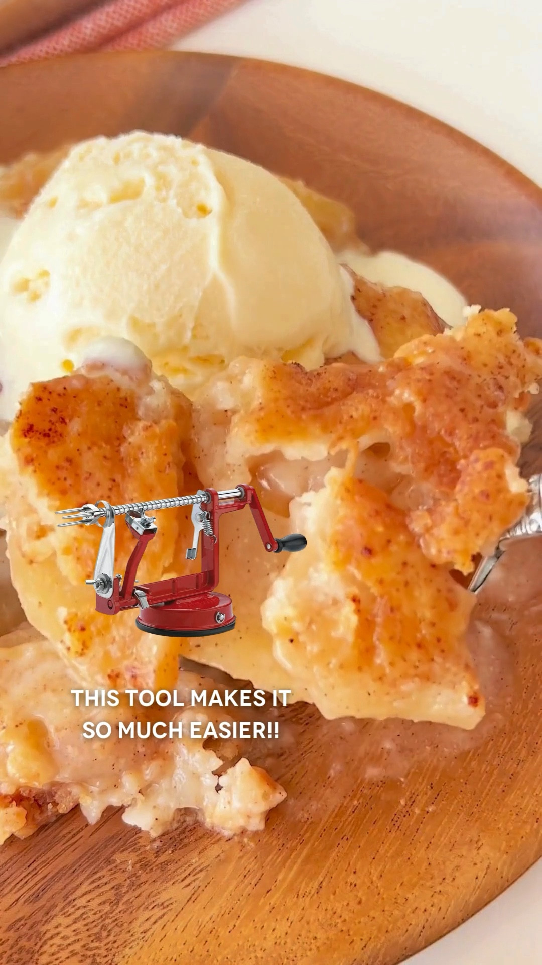 Homemade apple cobbler 🍏✨ This peeler/corer/slicer is a game changer—makes prep SO easy!

#LTKHome #LTKSeasonal #LTKSaleAlert
#easybaking #fallrecipes #appledessert #kitchengadgets #holidaybaking #homemadegoodness #fallfavorites