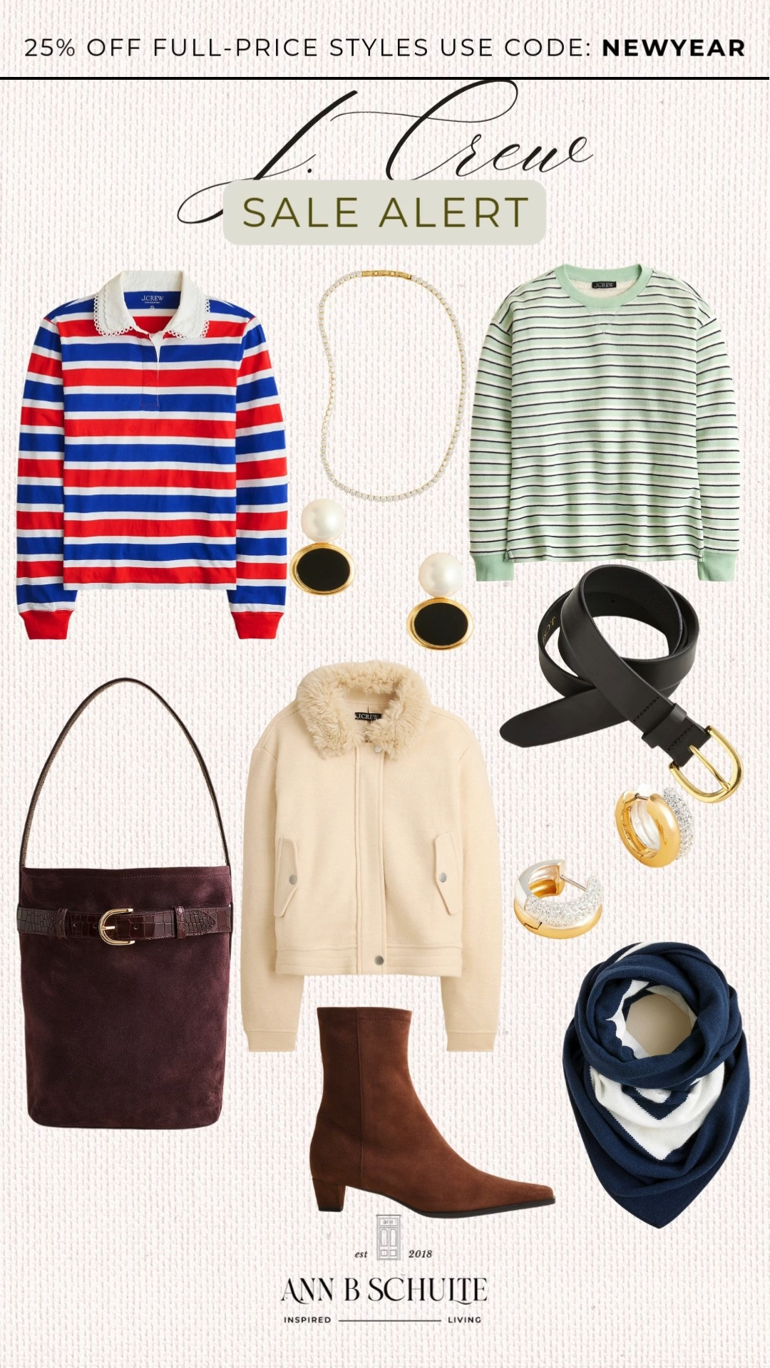 Start the year in style with J.Crew’s 25% off full-price favorites using code NEWYEAR. Fresh fits for a fresh start never looked better. 🎉🧥✨ #JCrew #NewYearStyle #LTKSale #OOTD #LTKFashion #StyleInspo #WardrobeGoals #EverydayStyle #FashionEdit #ClassicLooks 

 #LTKootd #LTKSeasonal #LTKSaleAlert