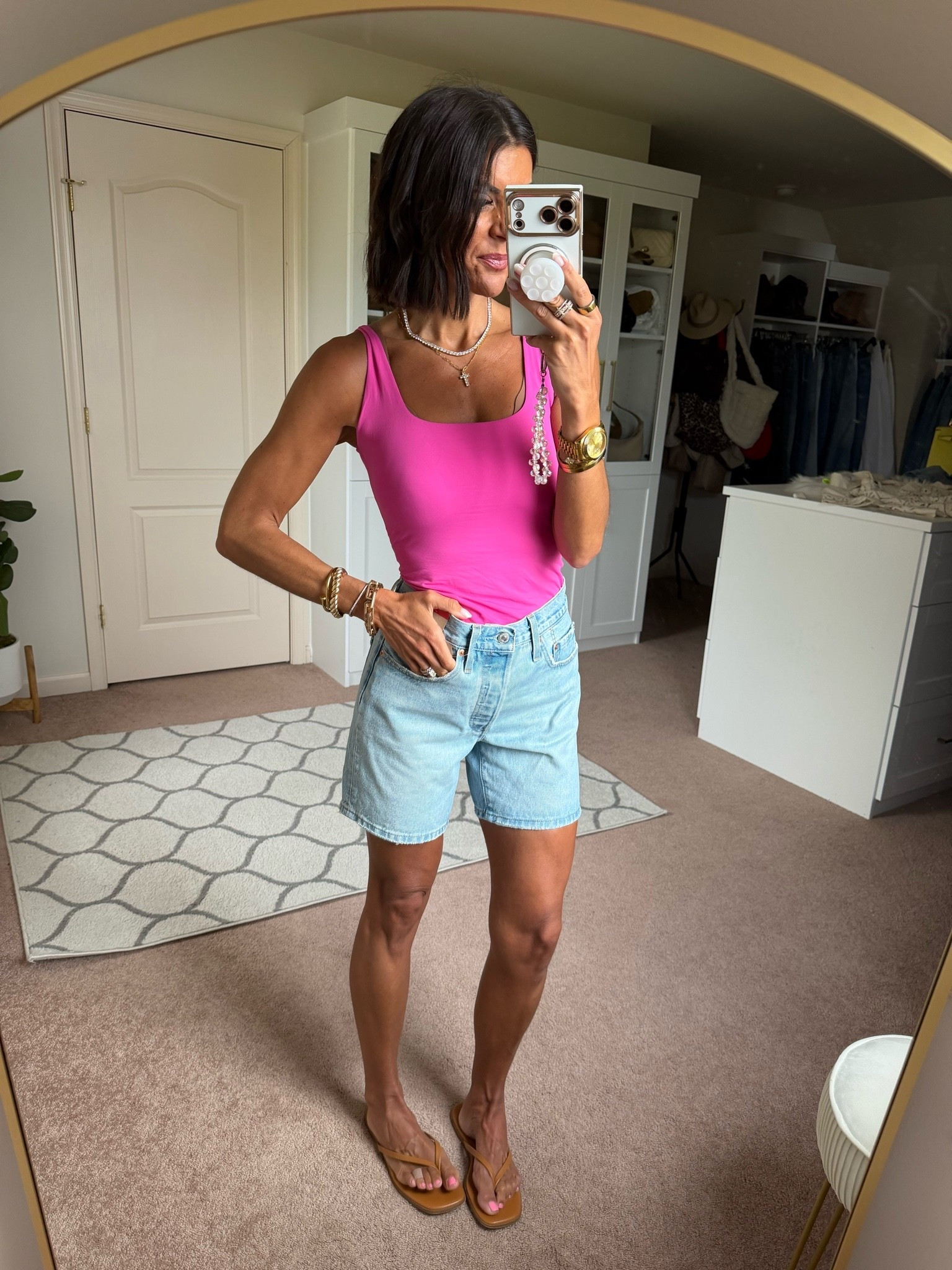 Love these Levi shorts! Sized up one Size small in tank

#LTKootd #LTKdayinmylife #LTKmomlife