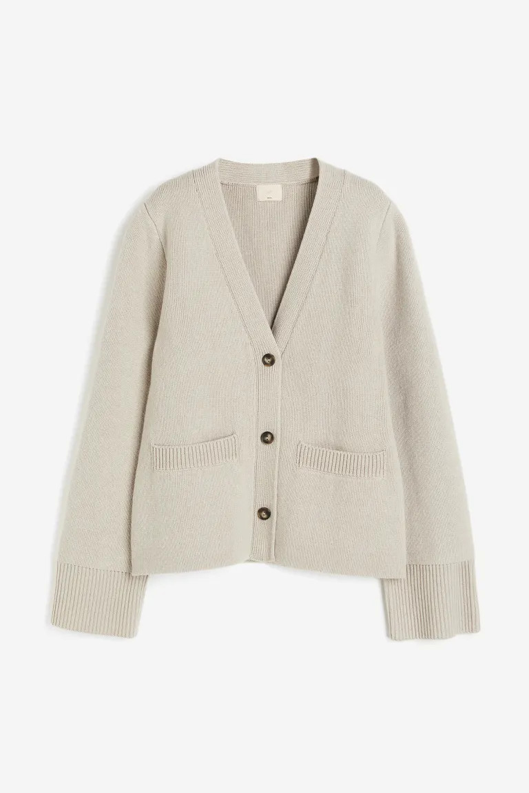 Wool Cardigan - Light beige - Ladies | H&M US | H&M (US + CA)