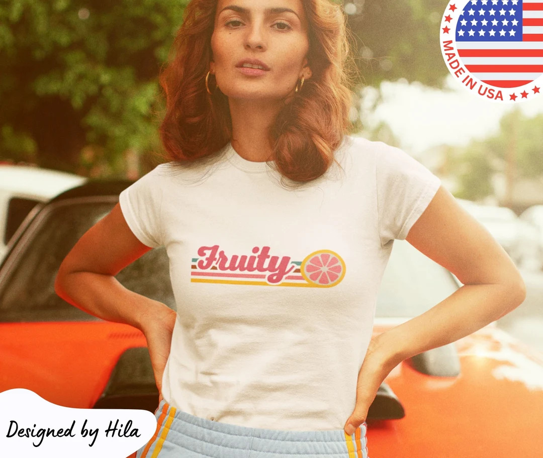 Fruity Shirt, Fruity Lesbian Shirt, Retro Tee, Subtle Lesbian Shirt, LGBTQ Fruits Shirt, LGBTQ Pr... | Etsy (US)