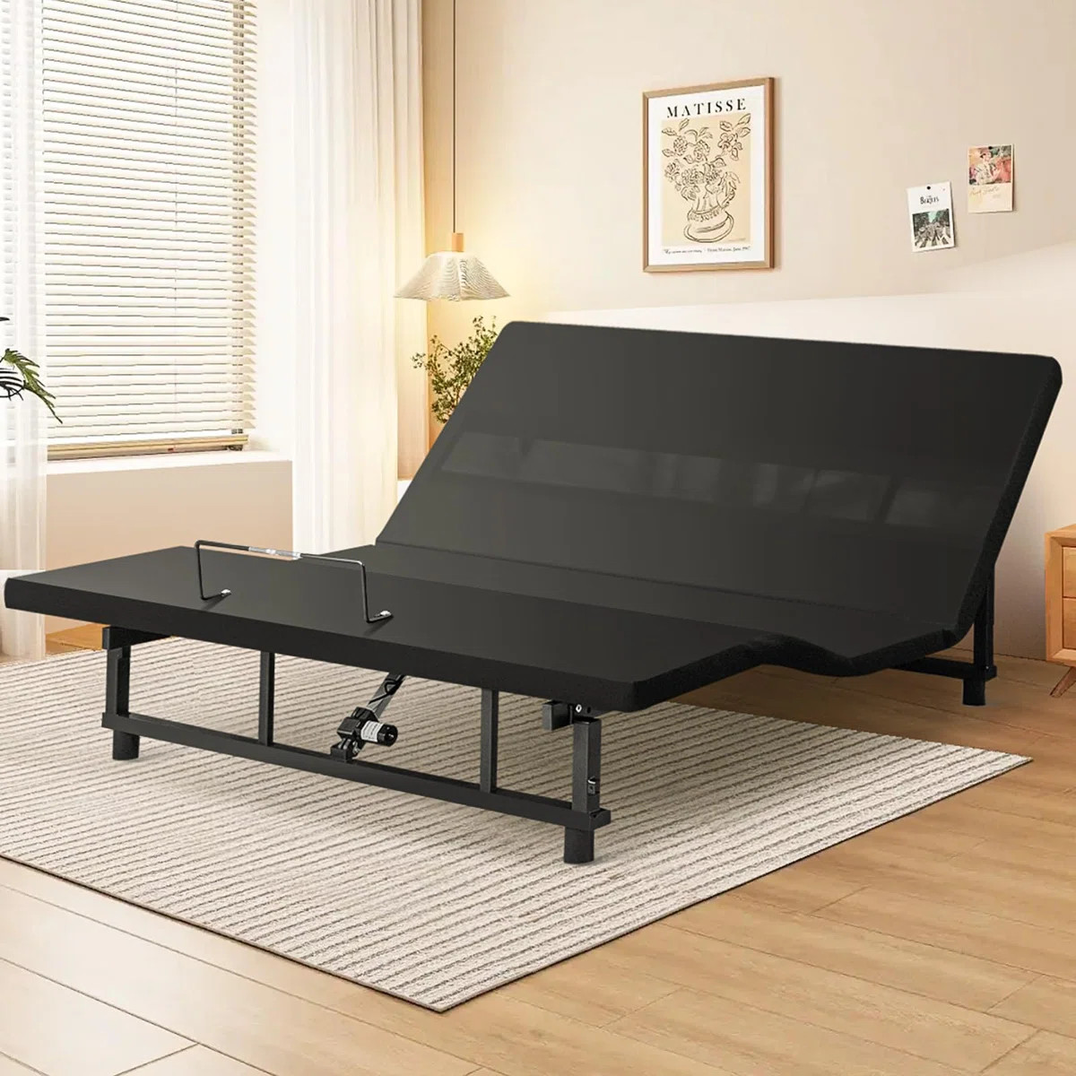 Adjustable Bed Frame with Wireless Remote, Fabric Cover, Quiet Motor, Head and Foot Incline | Wayfair North America