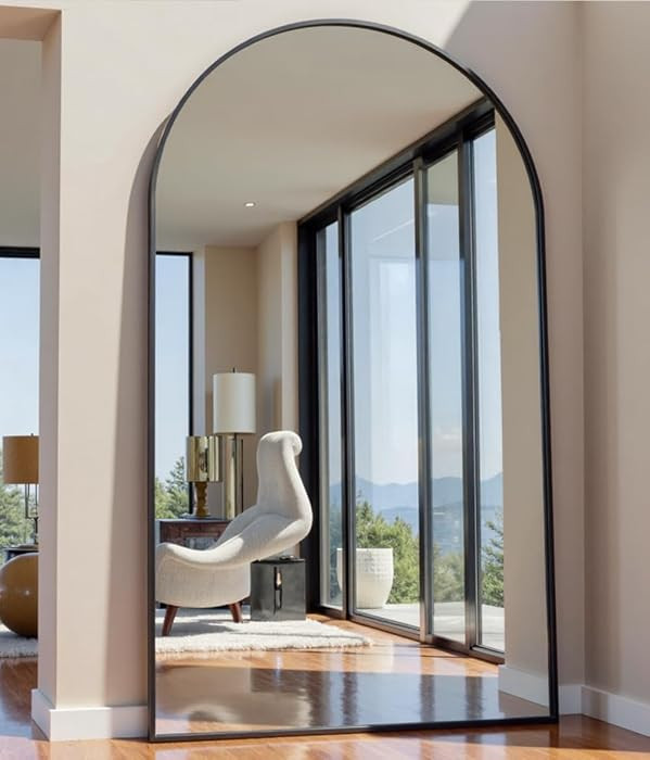 OGCAU Full Length Mirror, 76"x34" Arched-Top, Hanging or Leaning, Floor Length Full Body Standing... | Amazon (US)
