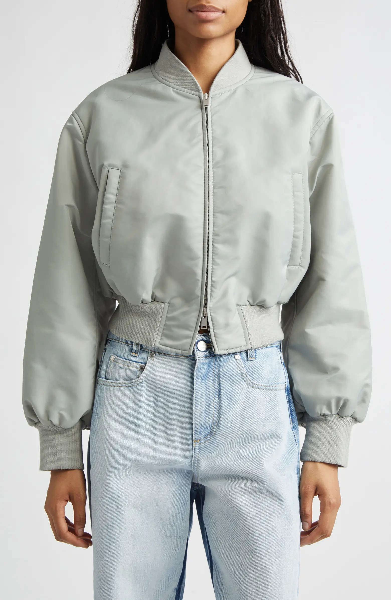 Stella McCartney Nylon Crop Bomber Jacket | Nordstrom | Nordstrom