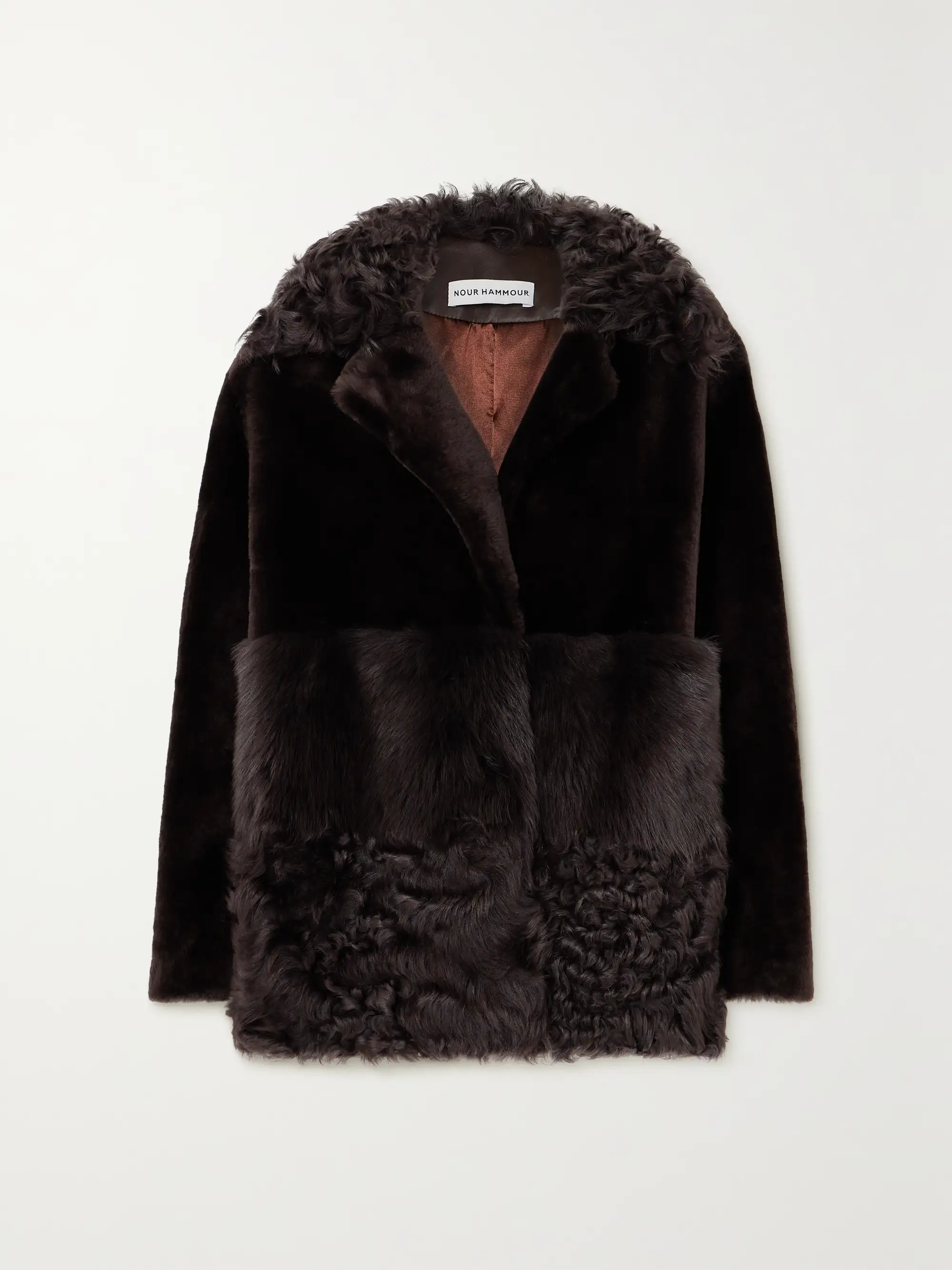 + NET SUSTAIN Anouk paneled shearling jacket | NET-A-PORTER (US)