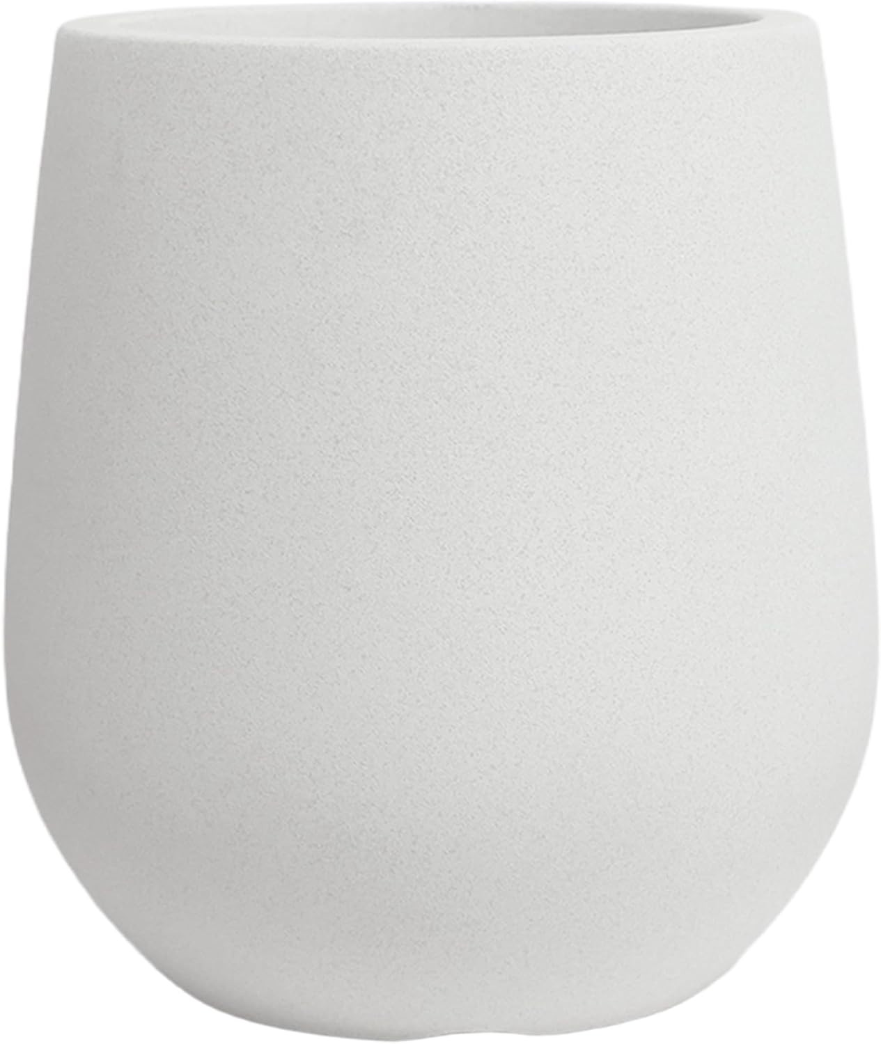 16.9" H Large Tall Plastic Planter w/ Drainage Holes and Plug, Chalk Beige | Amazon (US)