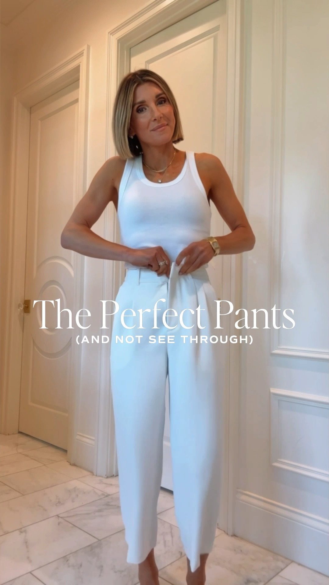 The perfect pants (and not see through) Amazing fabric. Won't wrinkle. Moves well. In the light birch I'm 5'7 wearing size small regular length fit tts @Aritzia 