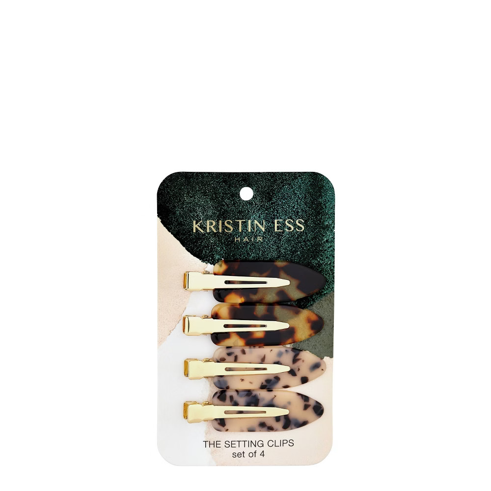 Kristin Ess Setting Clips - Tortoise - 4pk | Target