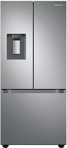 Samsung 22 cu. ft. Smart 3-Door French Door Refrigerator with External Water Dispenser, Stainless Steel, RF22A4221SR/AA | Amazon (US)