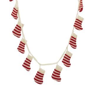 6ft. Red & White Striped Knit Stocking Garland by Ashland® | Michaels Stores