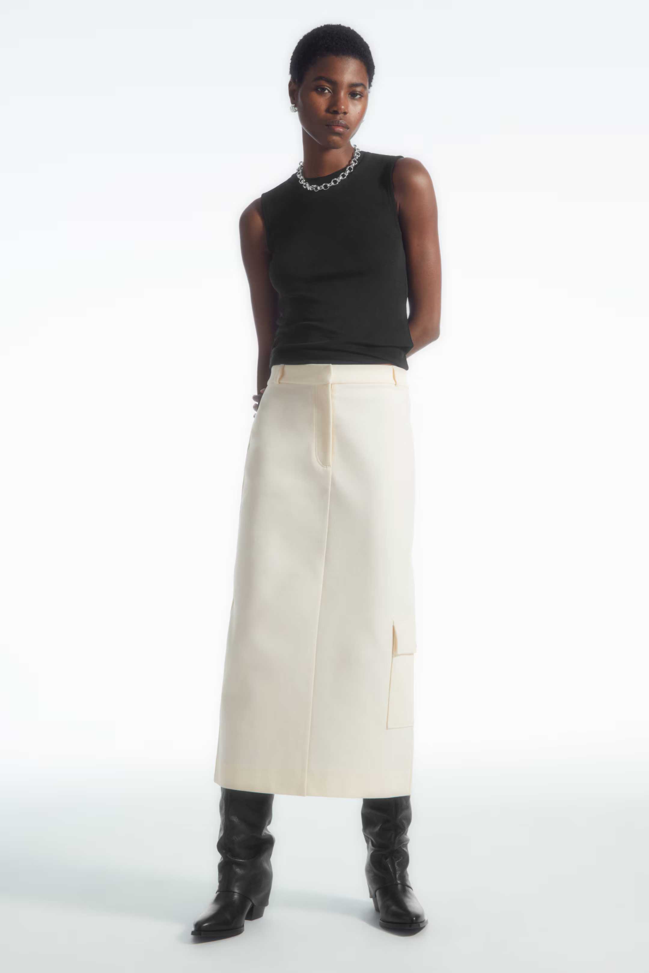 CARGO MIDI SKIRT | H&M (UK, MY, IN, SG, PH, TW, HK)
