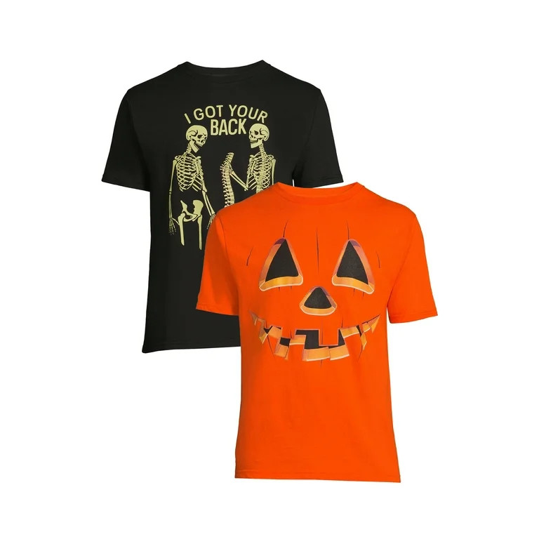 Halloween Men's Graphic Tees, 2-Pack | Walmart (US)