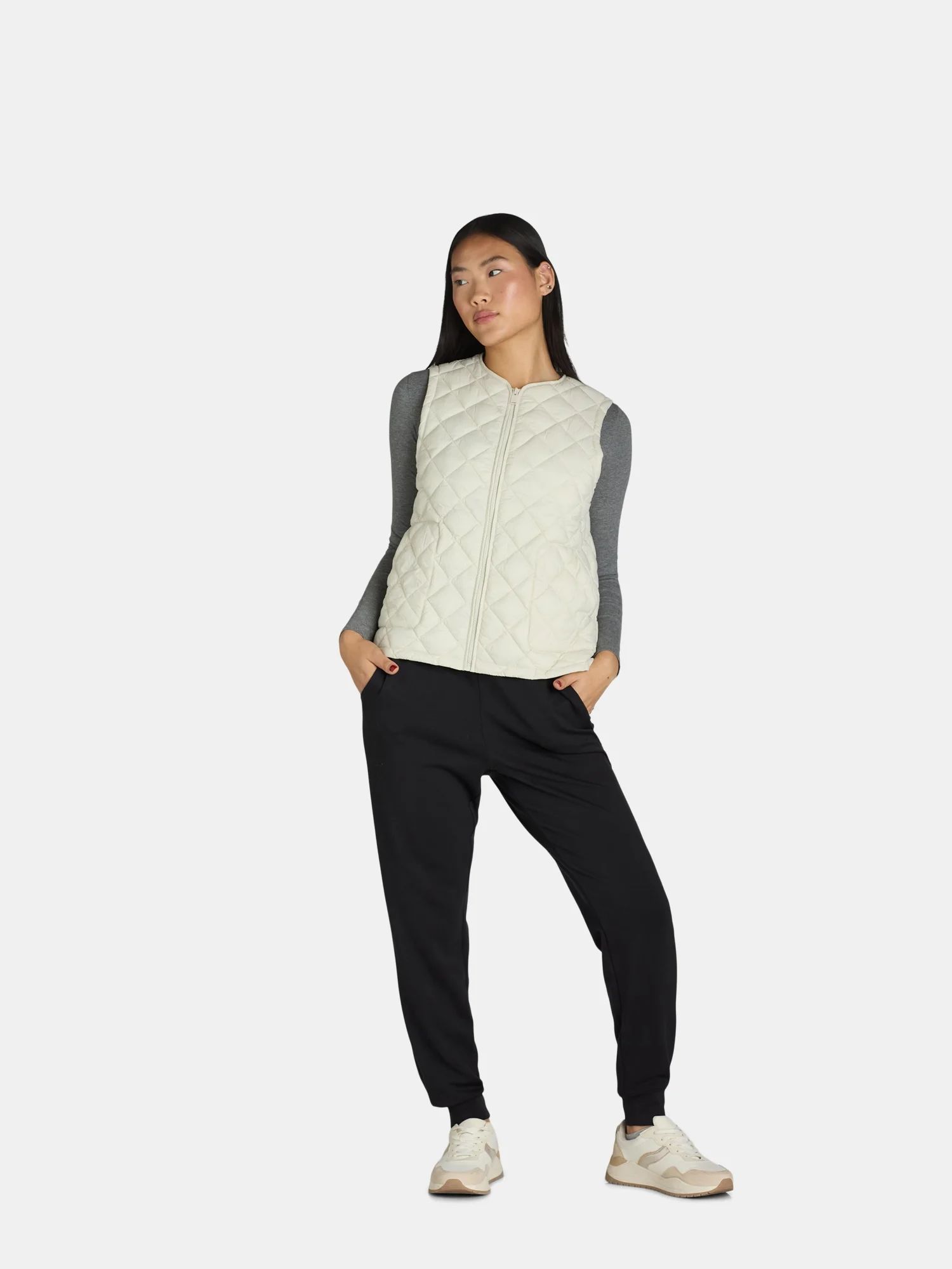 Avia Women's Quilted Vest with Pockets, Sizes XS-XXXL | Walmart (US)