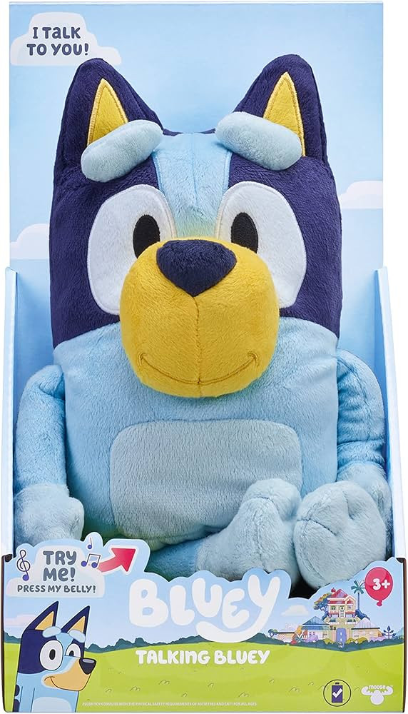 Bluey - 13" Talking Plush - Interactive - Sing Along, 9 Different Phrases | Amazon (US)