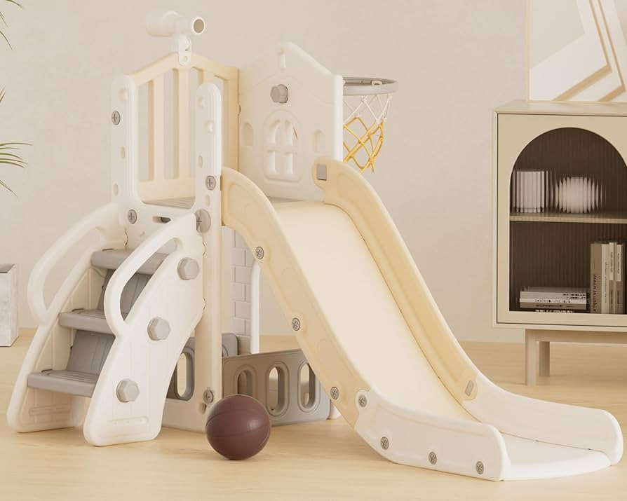 XJD 5 in 1 Toddler Slide, Kids Slide for Toddlers Age 1-3, Outdoor Indoor Playset for Toddlers wi... | Amazon (US)