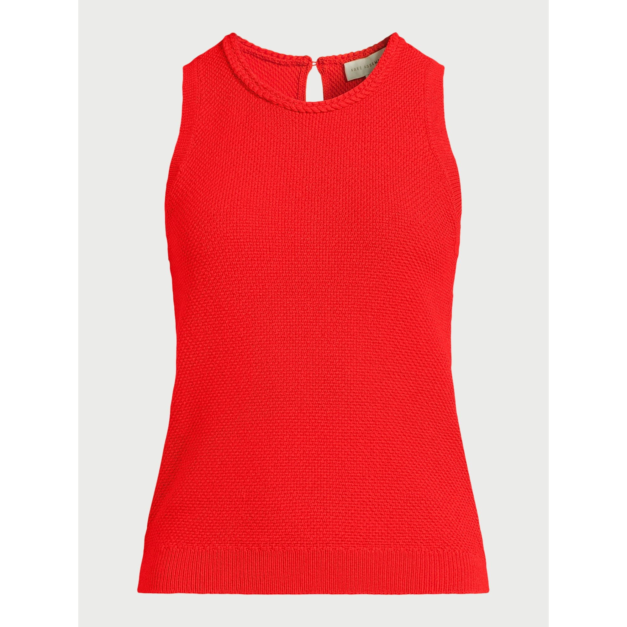 Free Assembly Women's Crochet Sweater Tank Top, Midweight, Sizes XS-XXL | Walmart (US)
