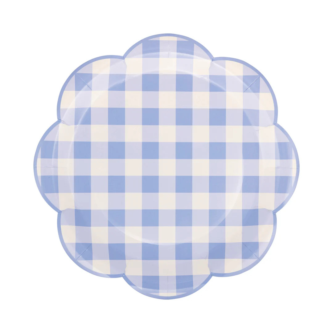 Blue Gingham Paper Plate | My Mind's Eye