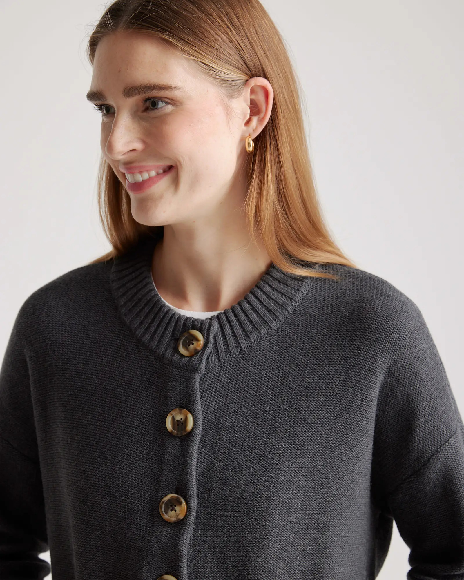 100% Organic Cotton Cropped Cardigan | Quince