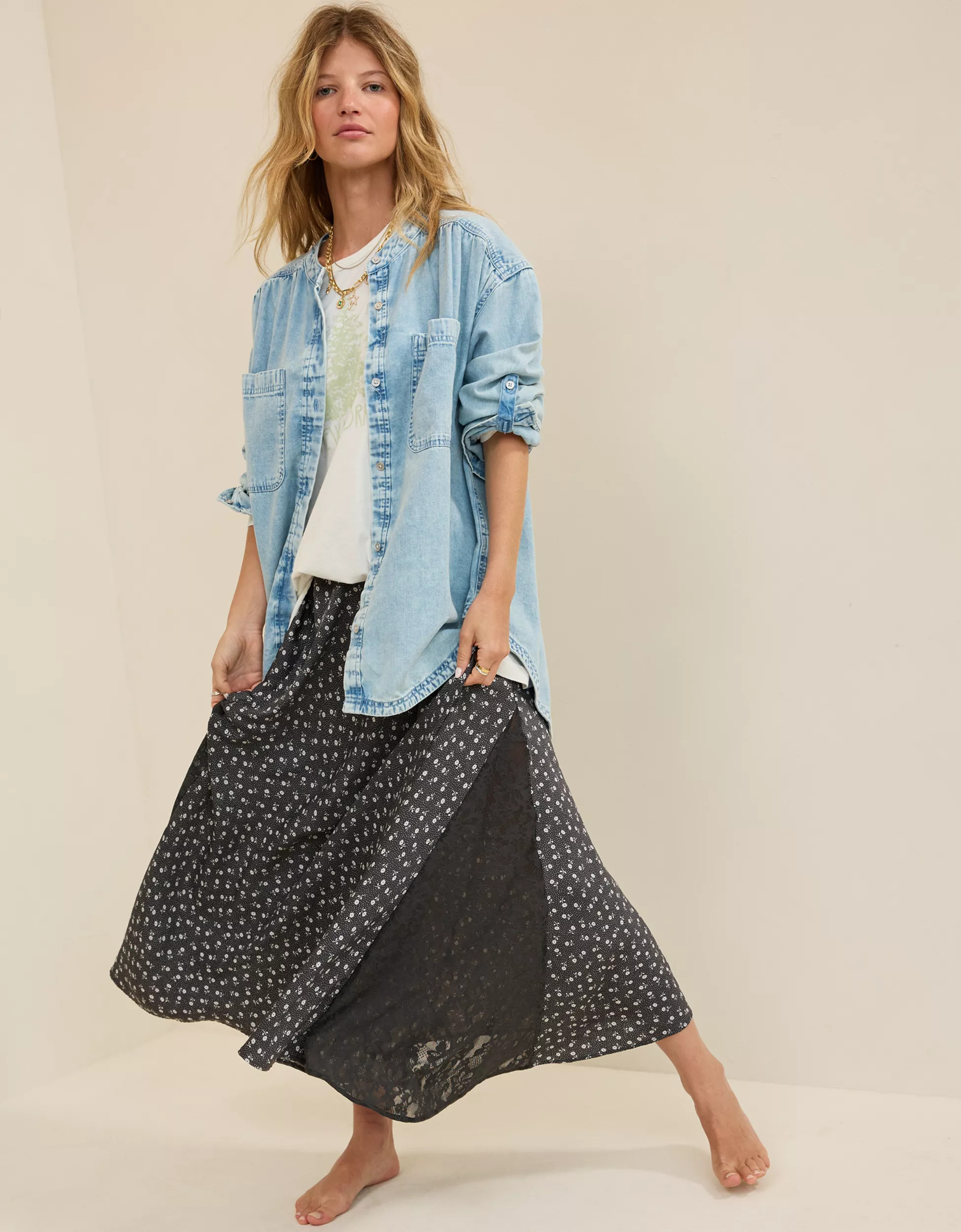 Aerie Roll With It Button Down Shirt | Aerie