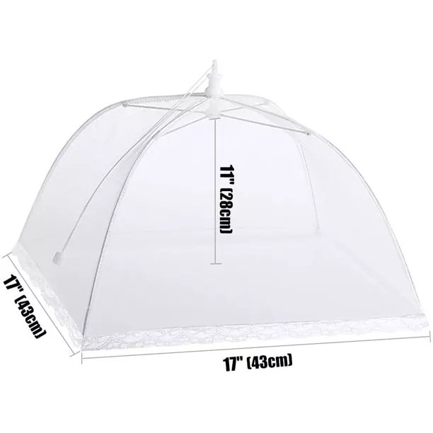 Simply Genius (6 pack) Large and Tall 17x17 Pop-Up Mesh Food Covers Tent  Umbrella for Outdoors, Screen Tents, Parties Picnics, BBQs, Reusable and