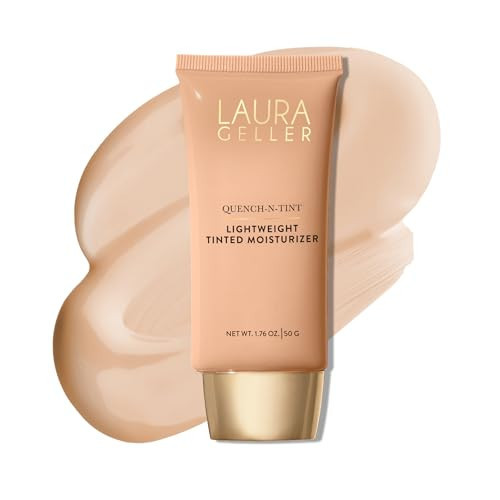 LAURA GELLER NEW YORK Quench-n-Tint Tinted Moisturizer - Sheer to Light Buildable Coverage - Natural Glow Finish - Lightweight Formula with Hyaluronic Acid, 02 Light | Amazon (US)
