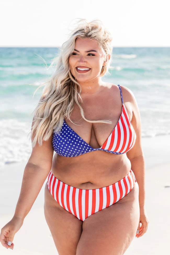 Bayshore Drive Stars/Stripes Bikini Top | Pink Lily