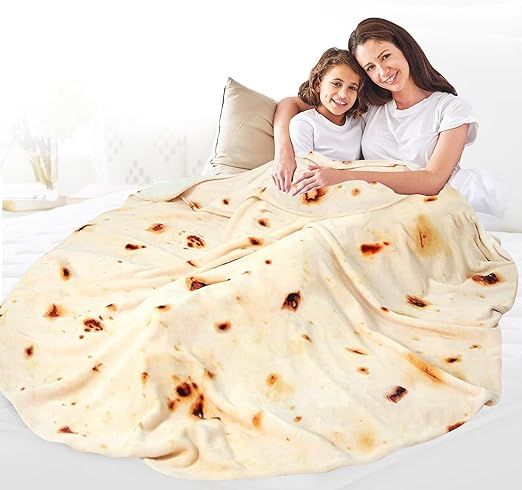 Tortilla Blankets Funny Gifts for Teen Girls Teenage Kids Double Sided White Elephant Gifts for A... | Amazon (US)