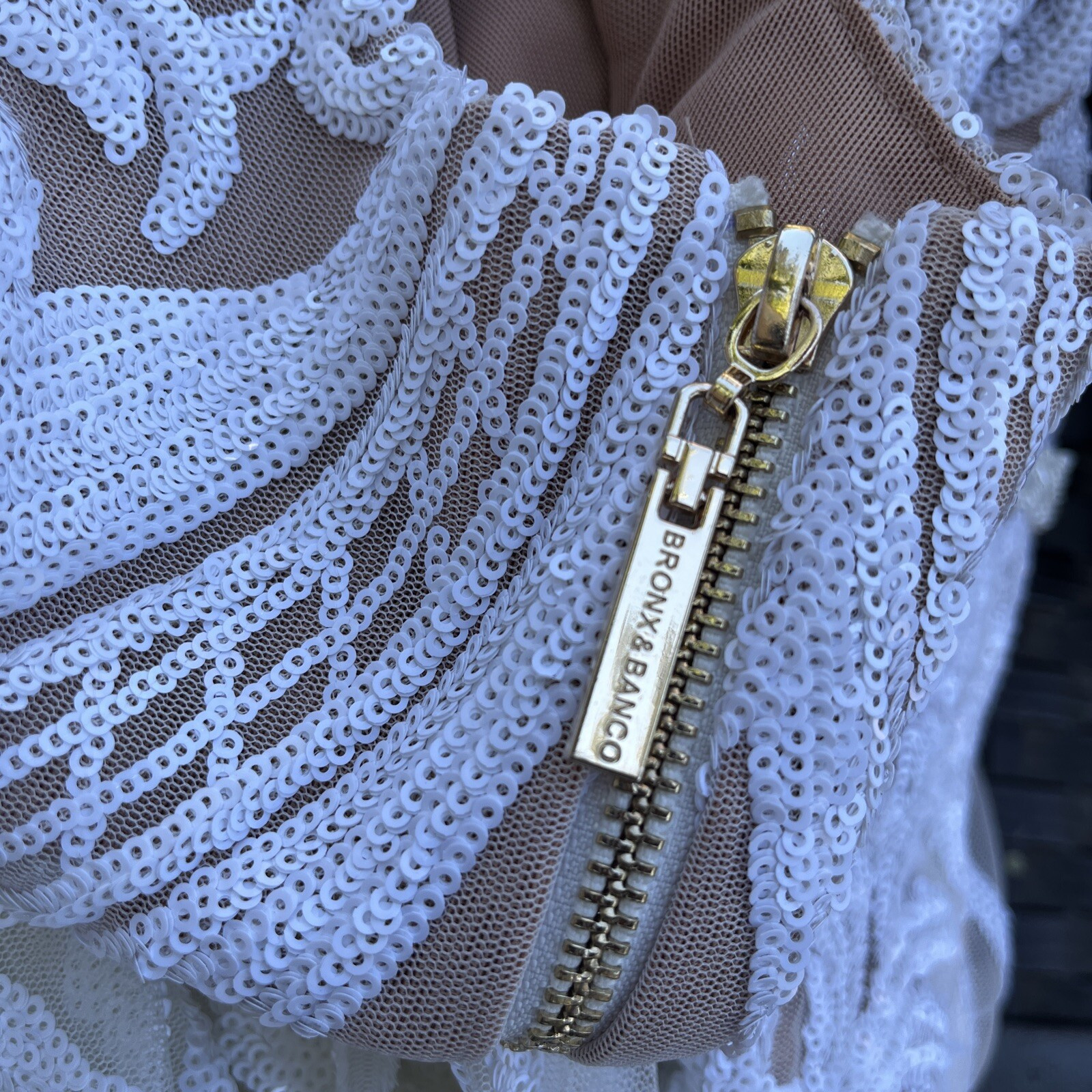 New Bronx and Banco Ester Vneck Dress formal Gown Sequins Beaded sz Small 4 US  | eBay | eBay US