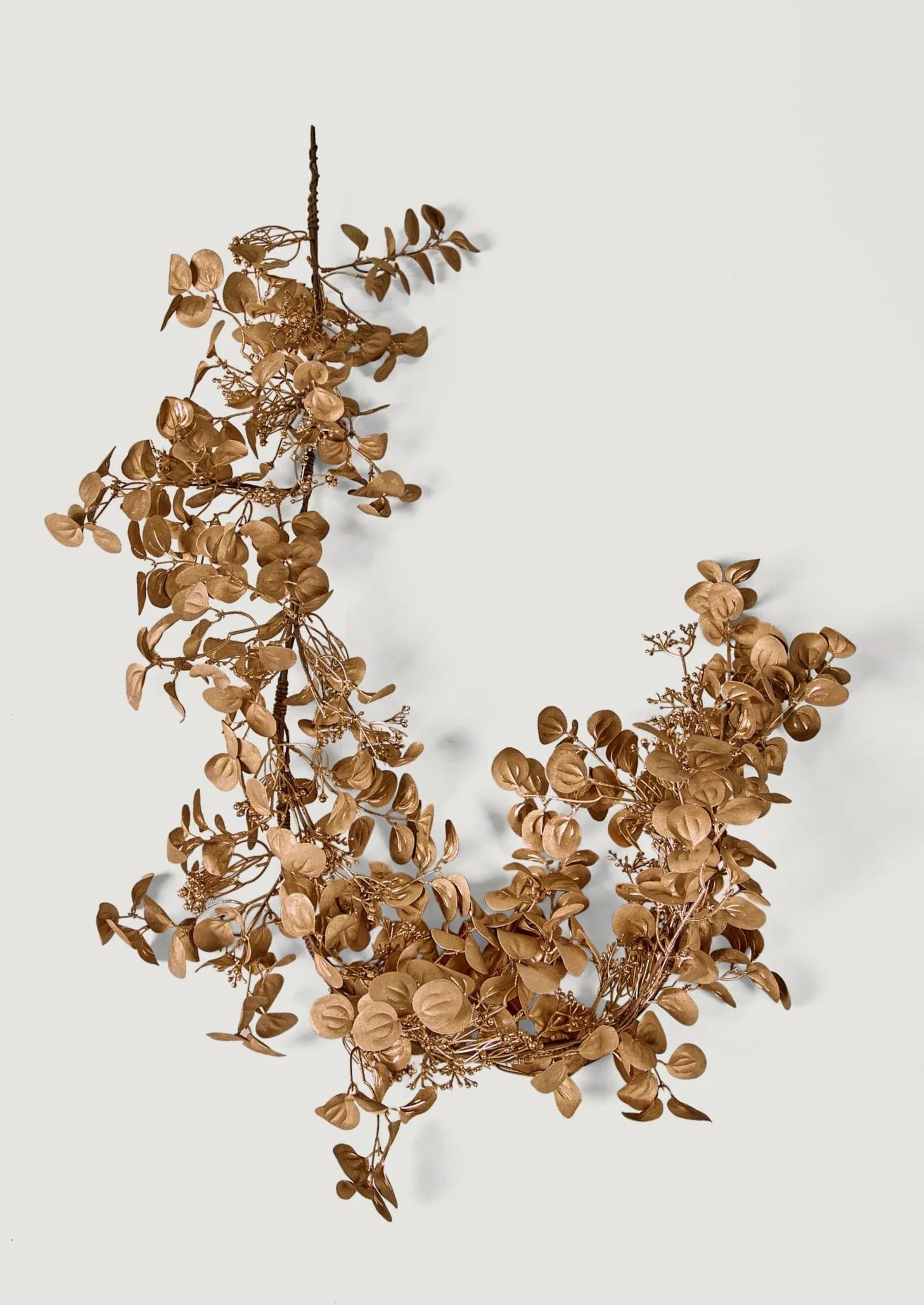 Copper Gold Artificial Eucalyptus Leaf Garland - 60" | Afloral
