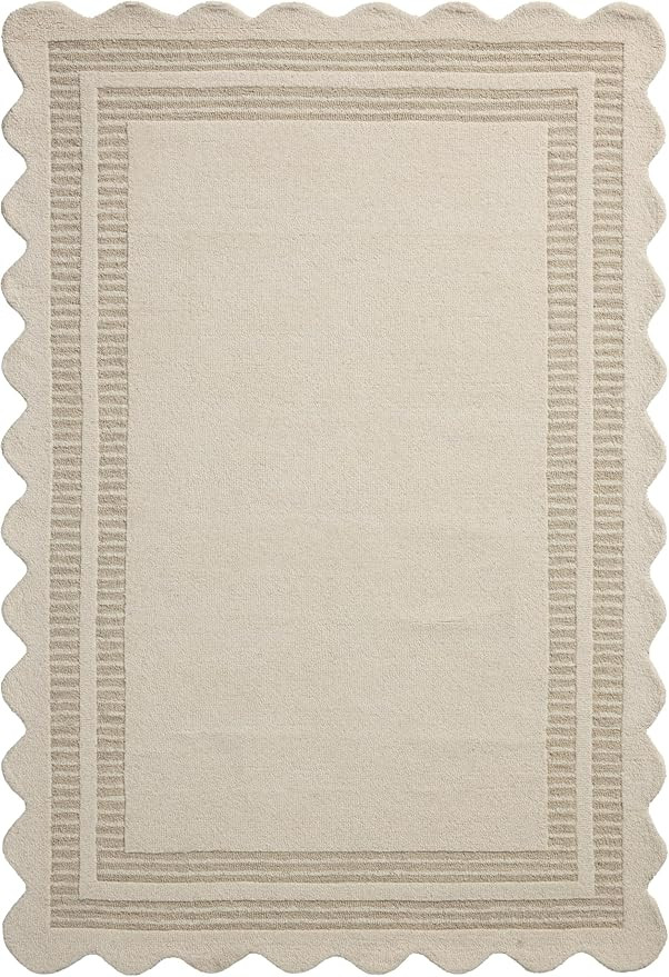 Loloi Chris Loves Julia Scottie Collection SCO-01 Ivory/Grey 3'-6" x 5'-6", .87" Pile Height, Acc... | Amazon (US)